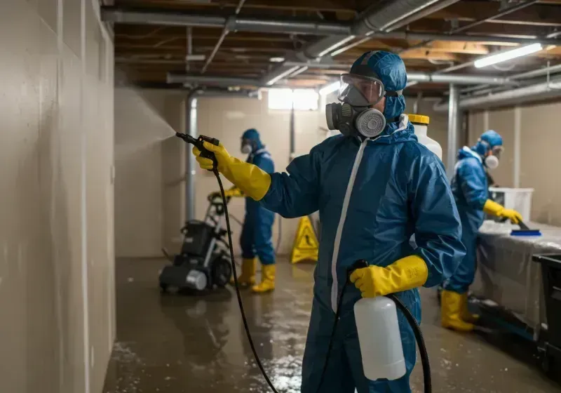 Basement Sanitization and Antimicrobial Treatment process in City of Industry, CA